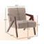 Chaise d'appoint Mid-Century moderne avec structure en bois-133944672