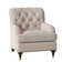 Fauteuil à coussin en duvet capitonné Devan