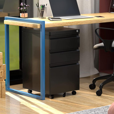 3 Drawer File Cabinet With Lock,Metal Filing Cabinet With...