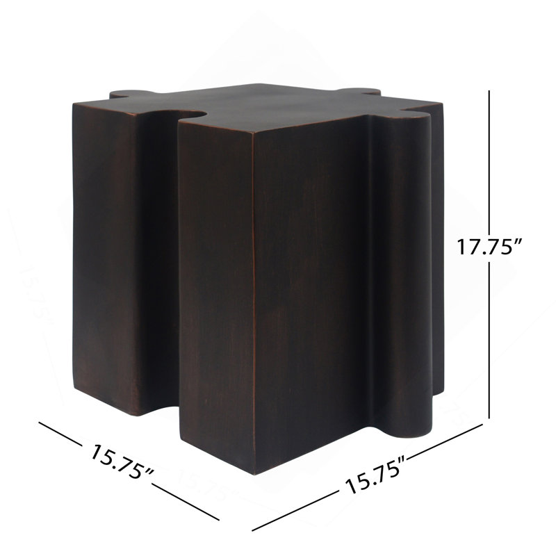 Table d'appoint casse-tête, table modulaire à bords convexes MGO, Cuivre