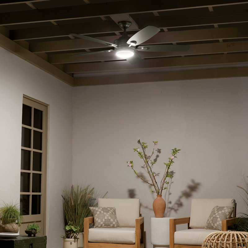 56'' Ceiling Fan with LED Lights, Brushed Nickel