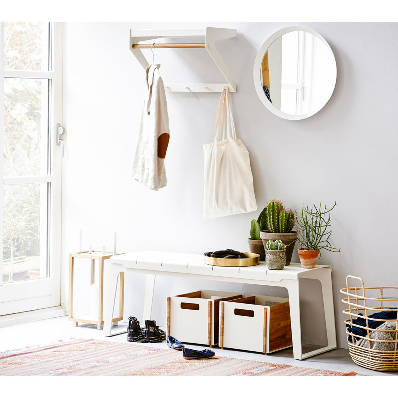 Solid + Manufactured Wood Box, White