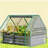 2-in-1 Raised Planter Greenhouse,Raised Garden Bed,Planter Raised Bed, Clear-1508482956