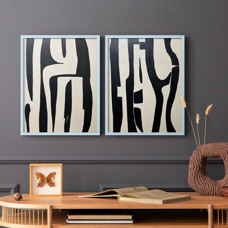 Série ABSTRACT DCXLV - Reproduction encadrée de qualité supérieure - prête à être accrochée - aucun clou requis - aucun clou requis