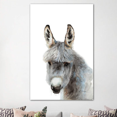 Baby Donkey - Wrapped Canvas Painting