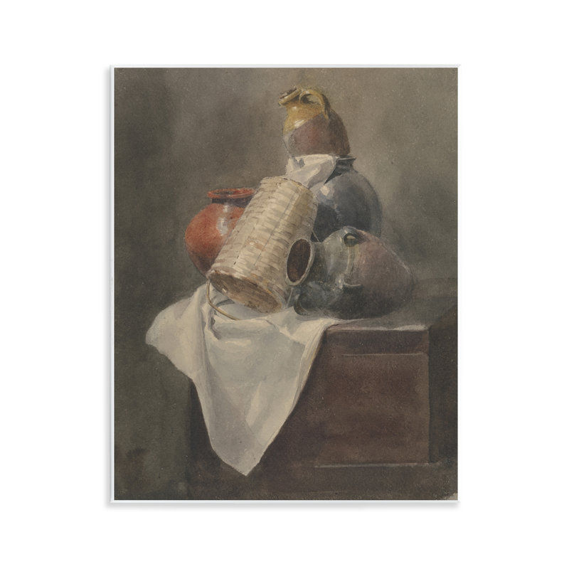  Muted Vases Still Life Wall Plaque Art by Peter Dewint