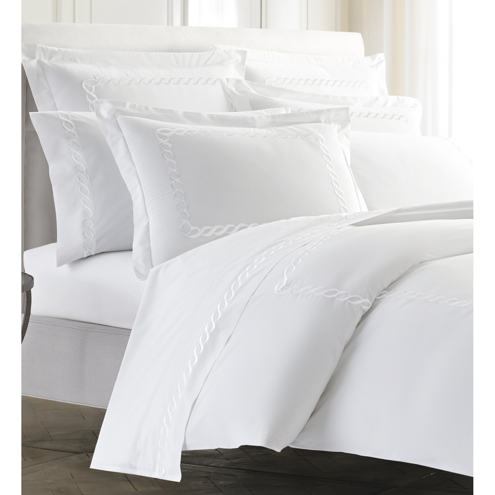 Lisbeth Classic Cotton Blend Sham, Euro, White