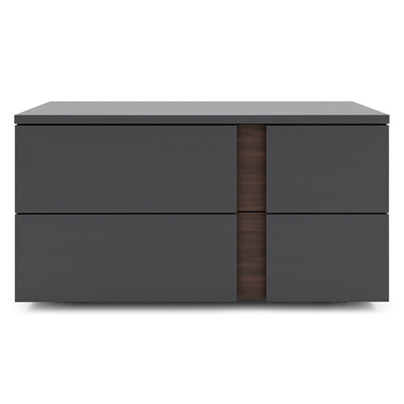 Guimauve 2 - Drawer Nightstand, Dark Gull Gray, Left