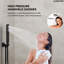 Ensemble de robinet de douche à pluie haute pression mural 10 ", robinet de baignoire avec valve brute-73468219