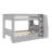 Full size Multifunctional Bunk Bed with Desk and Bookshelves, Drawers, Gray-1255091890