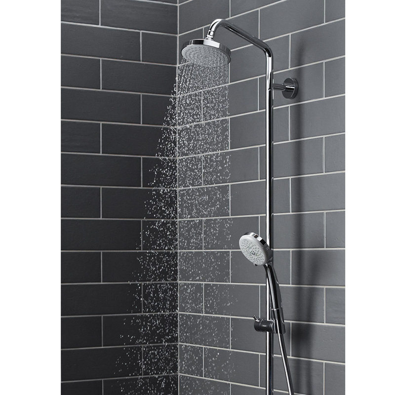 Croma Thermostatic Complete Shower System, Chrome