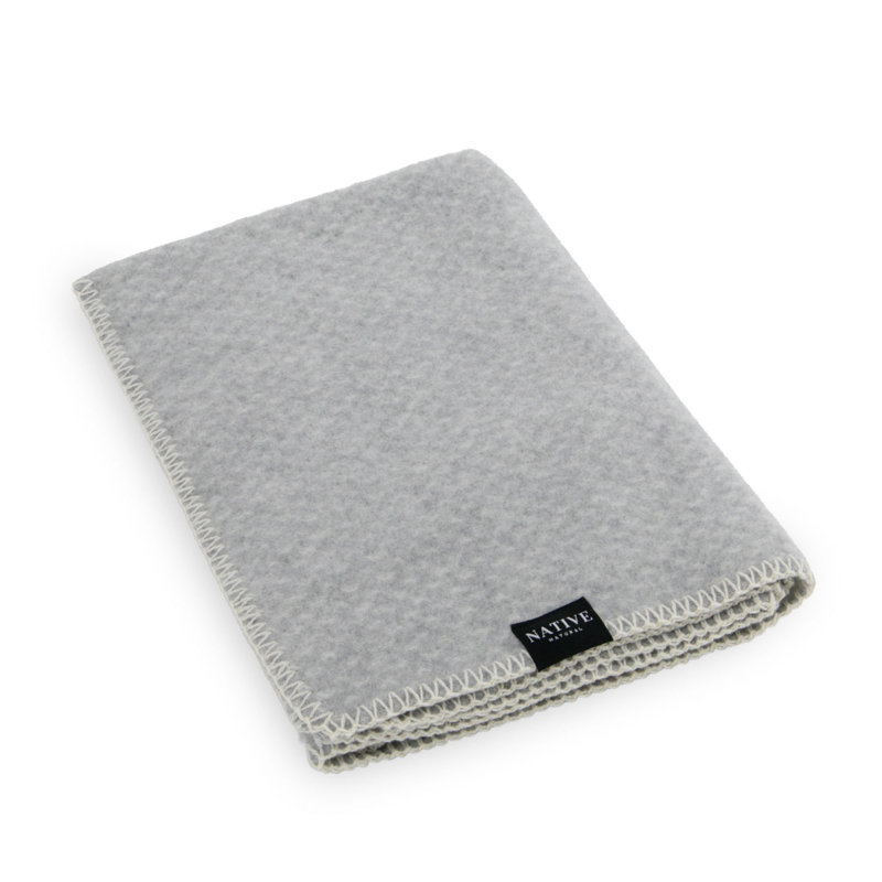 Wool Baby Blanket, Grey