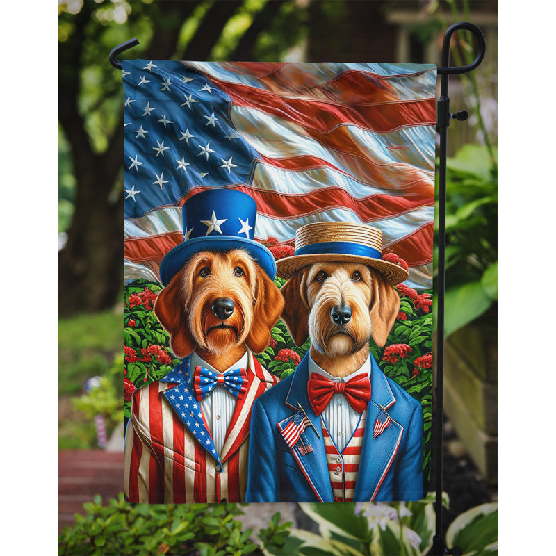 All American Garden Flag, Red Stripe Otterhound
