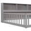 Full Floor Bed With Side Bookcase,Shelves,Guardrails-491149397-491149416