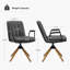 Chaise de bureau pivotante en similicuir Jadd-1932247225