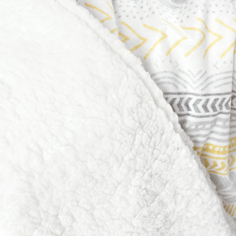 Couverture pour bébé en polaire sherpa Lush Decor Hygge Geo, L 30 po x L 40 po