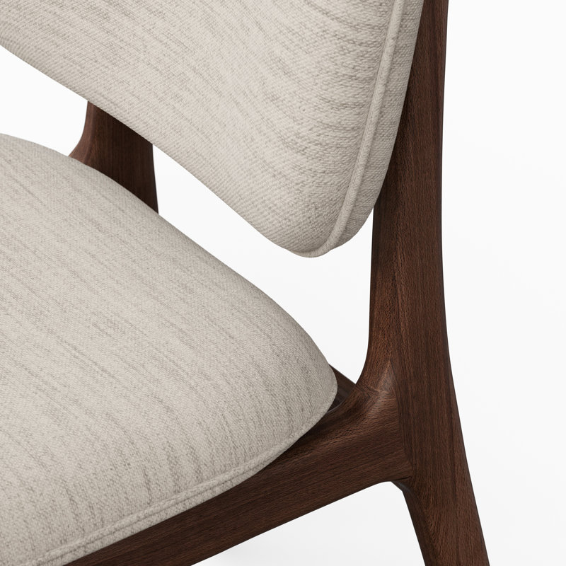 Modern Brazilian Ariel Side Chair, Medley Ivory Performance Basketweave