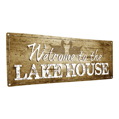 «Welcome To The Lakehouse», plaque sur métal