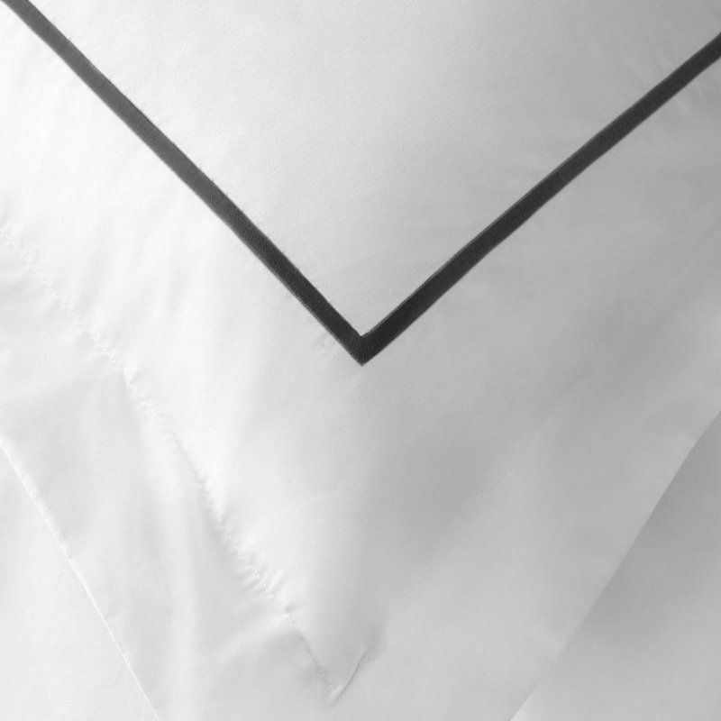Benin Traditional Percale Duvet Cover, Twin Duvet Cover + 1 Sham, Charcoal/White