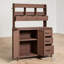 Banc de jardin avec huche, poste de travail de jardinage, bois massif, rangement multi-tiroirs, maison de campagne, extérieur-1974643937