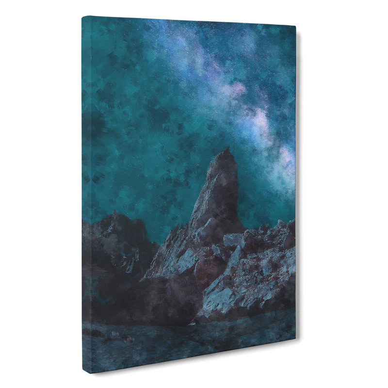 Rocks Beneath The Stars - Wrapped Canvas Painting, 76cm H x 50cm W x 3cm D