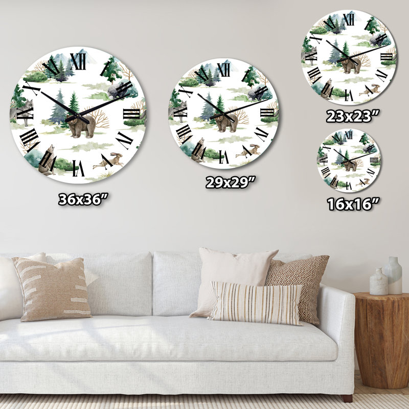 Horloge murale à motifs, Surdimensionné