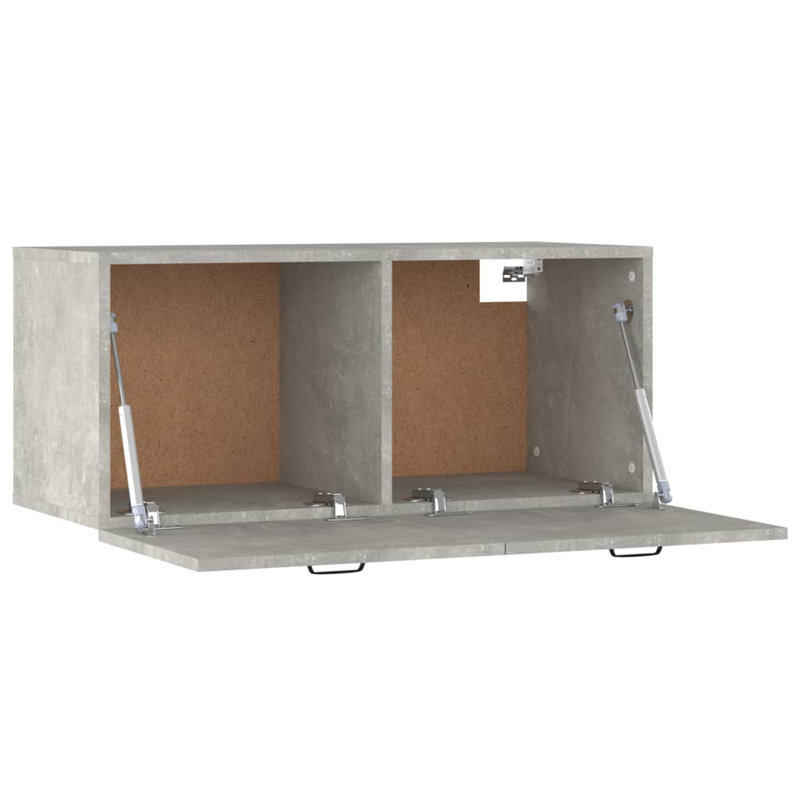 17 Stories Wall Cabinet 80x36.5x35 cm Engineered Wood, Concrete Grey