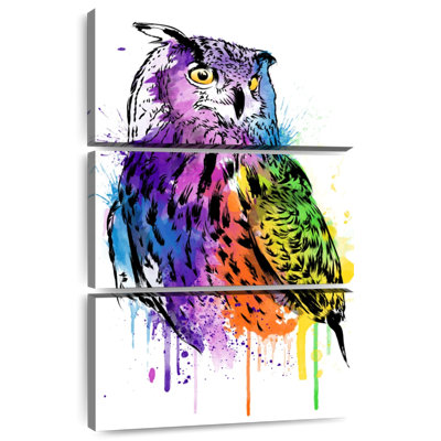 Chouette aquarelle