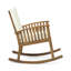 Chaise berçante d'extérieur en bois massif avec coussins Texel-1197799433