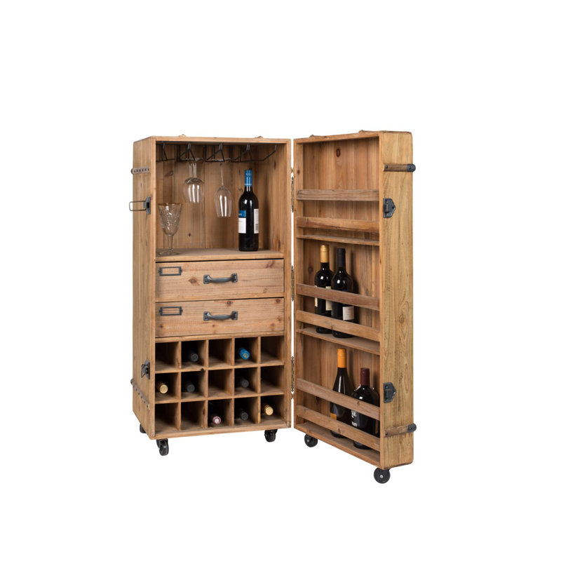 Lico Solid Wood Bar Cabinet