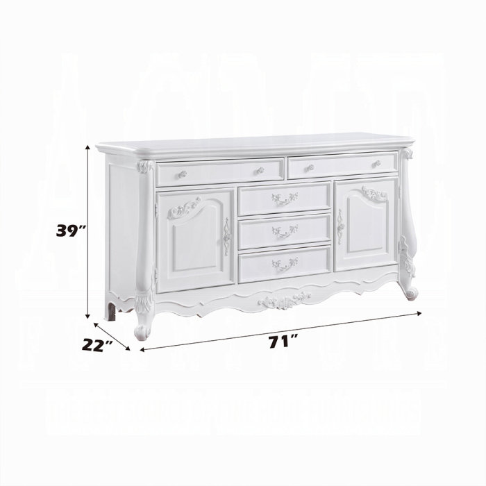 Commode ACME Latisha, finition blanche