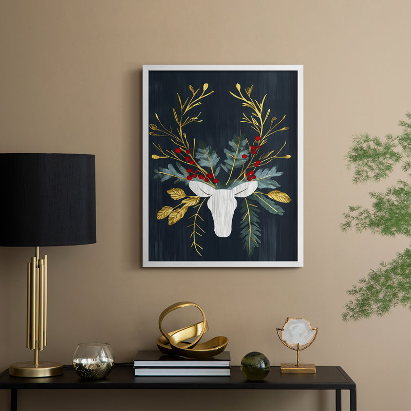 Reproduction encadrée - bois massif, H 21 po x l 17 po, Blanc
