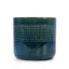 Élégant pot à fleurs moderne en céramique pour patio et jardin - Design durable bleu-vert