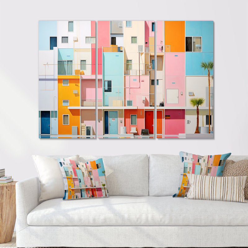 Minimalisme hôtels Lodges I - ensemble d'art mural hôtels et loges, Toile tendue, H 32 po x l 48 po x P 1 po
