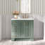 Meuble-lavabo simple en bois massif de 36 po de couleur bleu nuit avec plateau en quartz blanc Carrara de 1,5 po Freitas-208860169-208860168-208860058