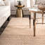 Tapis brun en coton tissé à plat à la main Partain-25255162
