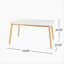 Ensemble de salle à manger 5 pièces Mid-Century Modern - Table avec cadre en bois massif et 4 chaises rembourrées-436015058