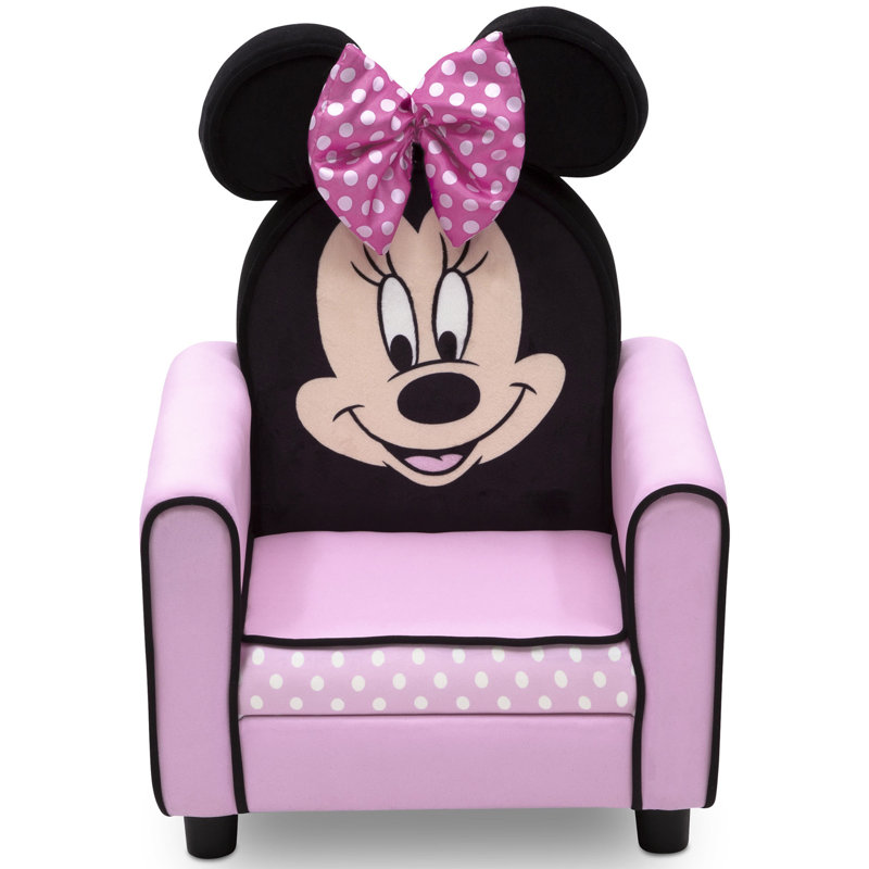 Chaise rembourrée pour enfant à l'effigie de Minnie Mouse