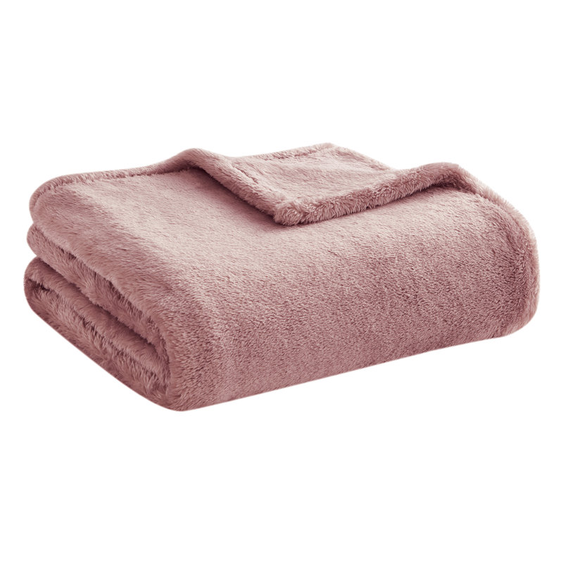 Blush Ultra-Plush Antimicrobial Polyester Throw Blanket