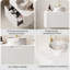 Meuble-lavabo mural 30 po avec lavabo, meuble-lavabo mural avec lavabo en céramique et plateau en marbre 30 po-474647512