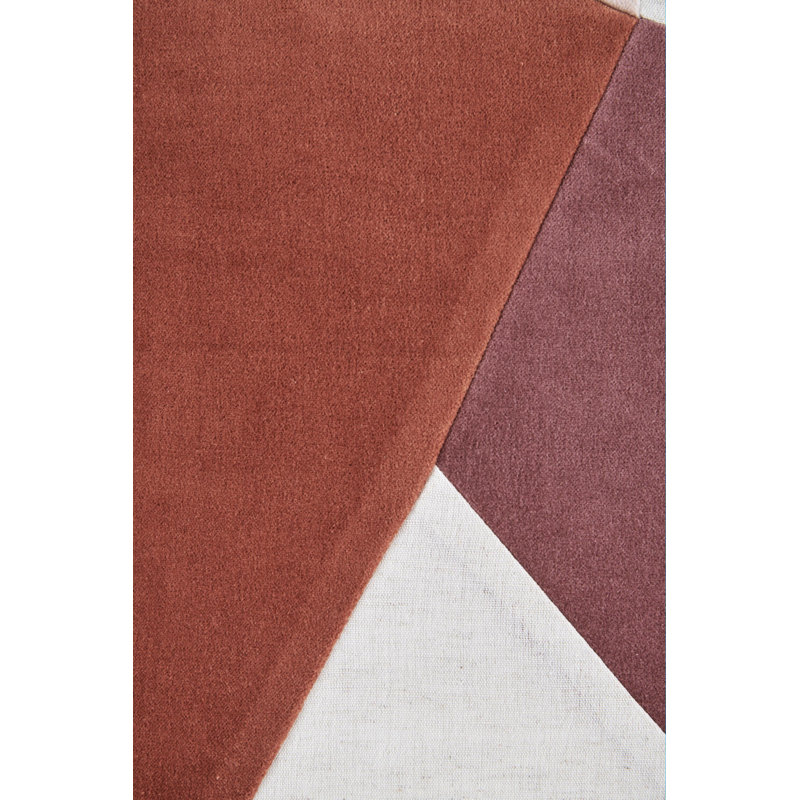 Geometric Square Cushion, Terracotta