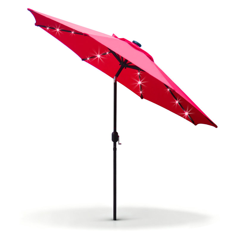 Parasol de marché balancé 9 pi, Rouge