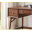 Bureau, bureau d'écriture Mid-Century avec 3 tiroirs, placage de noyer, finition brune, l 51,25 po | Bois | Brun