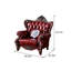 Fauteuil en cuir véritable capitonné European Vintage Classic