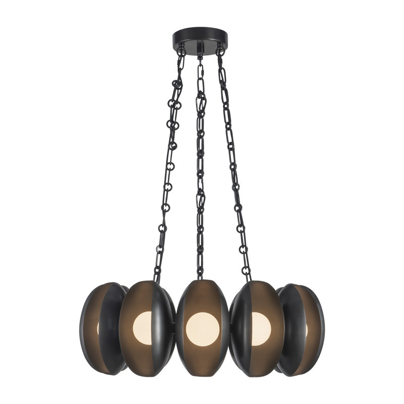 Cortez 25-in Brass dimmable LED Chandelier, Oil Rubbed Bronze