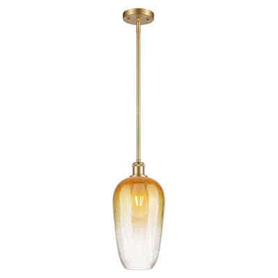 Mini luminaire suspendu à tige 1 lumière 7 "Ballston - flûte Brookhaven