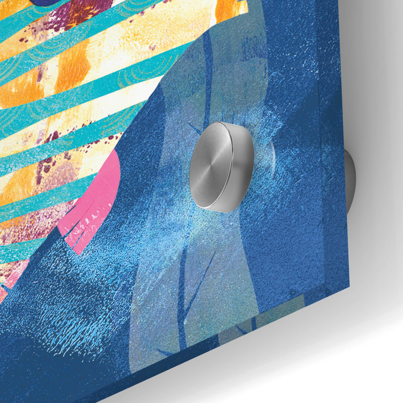 Art mural en verre acrylique 24 po x 24 po «Boho Reef Fish 2» par Wild Apple, H 24 po x l 24 po