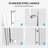 44" - 48" W X 76" H Single Sliding Frameless Shower Door With 8mm Glass , Stainless Steel Handle Nickel-129398126