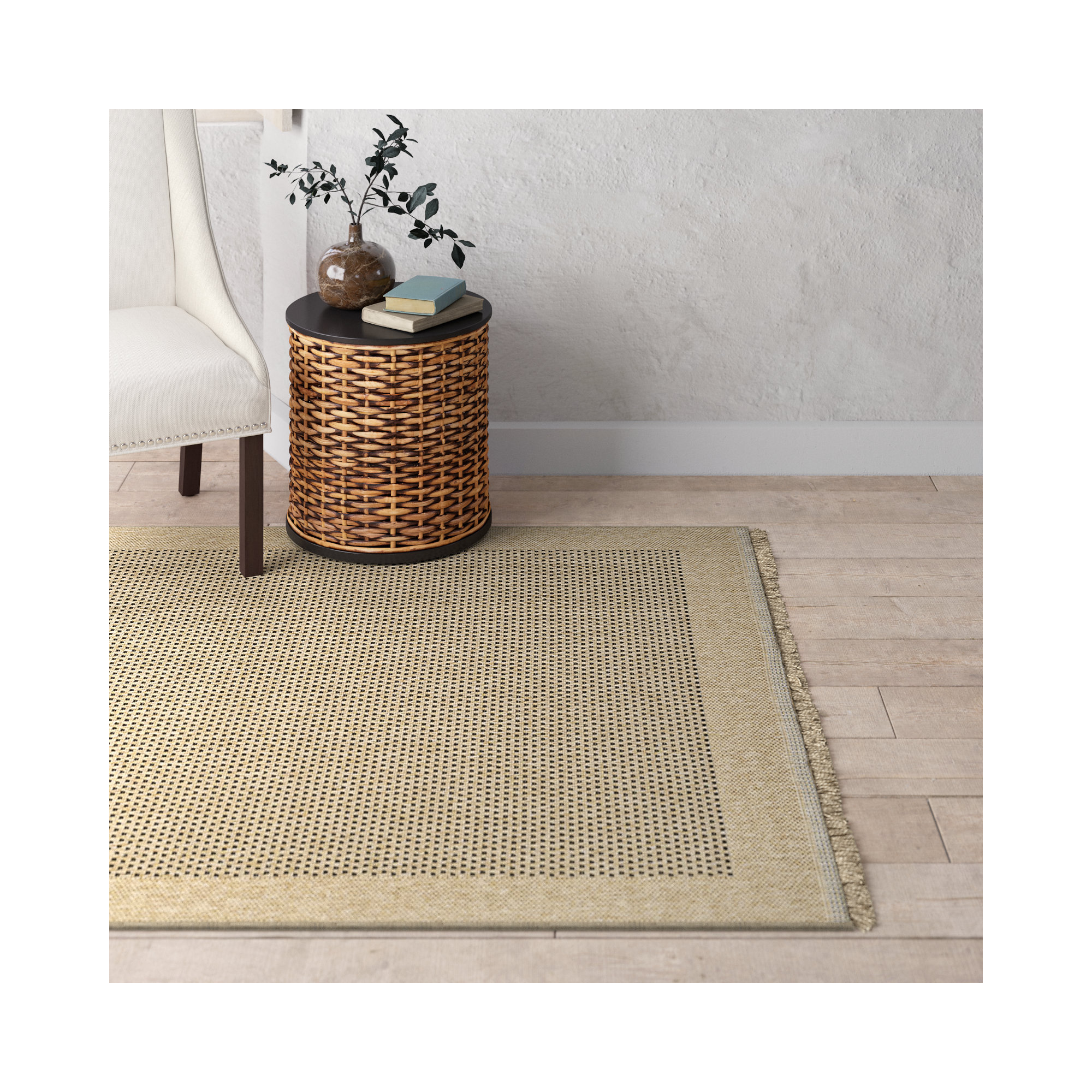 Adalina Tan Rug, Rectangle 5'3" x 7'