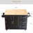 Kitehcn Island with Extensible Rubber Wood Table Top,adjustable Shelf Inside Cabinet for Different Utensils-752739483